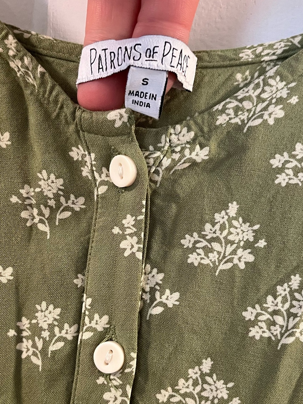 NWOT green and white floral midi dress spaghetti strap - Picture 3 of 9